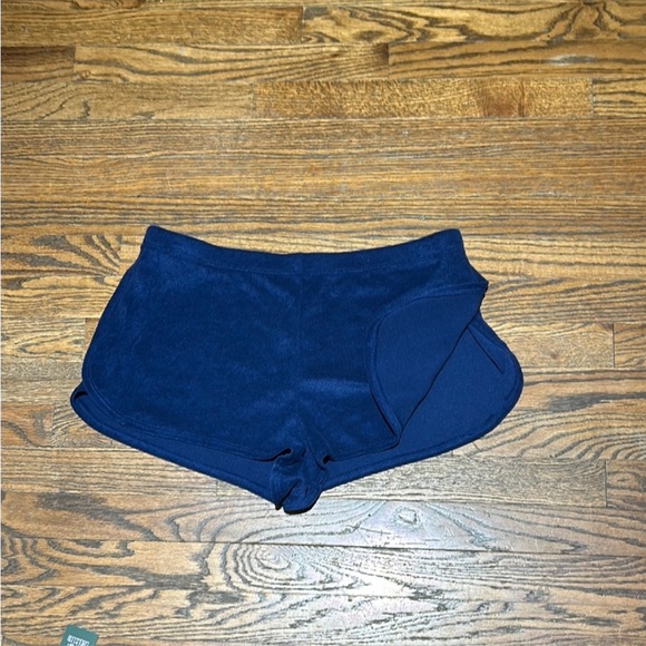 Women's Navy High Side Shorts - Picture 4 of 4
